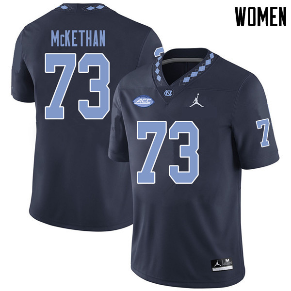 Jordan Brand Women #73 Marcus McKethan North Carolina Tar Heels College Football Jerseys Sale-Navy